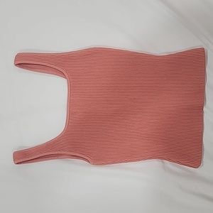 Babaton squareneck sculpt knit tank XS Grapefruit Coral